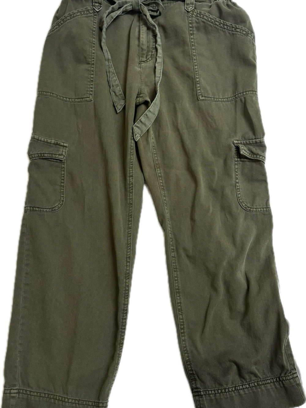 Old Navy High-Waisted Tie-Belt Cargo Straight Workwear Ankle Pants - Picture 7 of 11